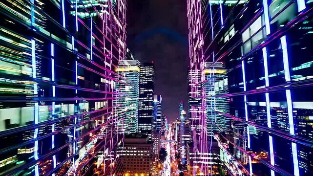 Window reflections bright cityscape. Architecture  beautiful building business, backgrounds