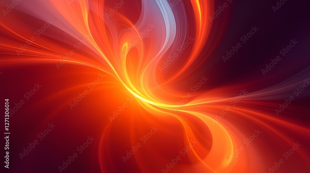 Aufkleber dynamic abstract background featuring swirling red and orange light creating an energetic and warm a