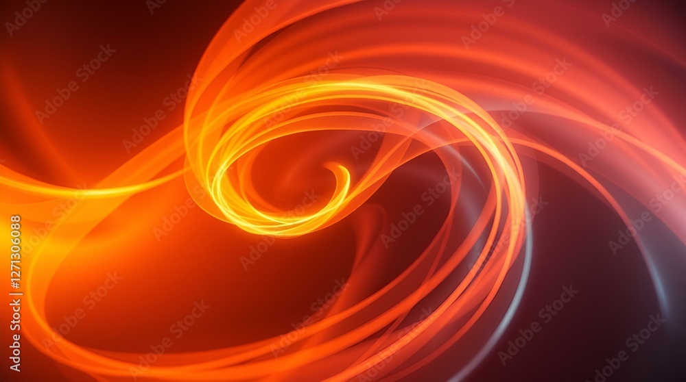 Poster dynamic abstract background showcasing swirling orange and red light creating a sense of energy and 
