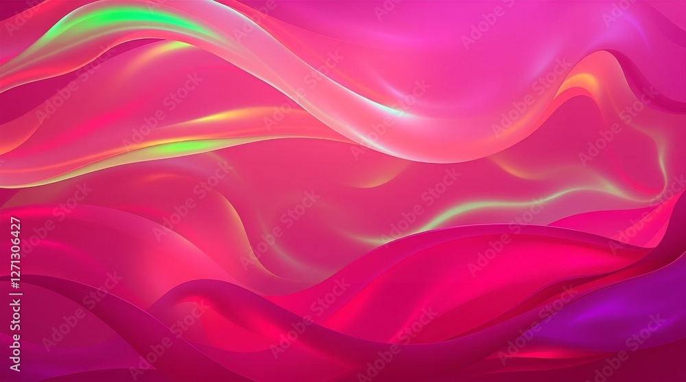 Poster vibrant abstract background with flowing pink and purple waves, creating a dynamic atmosphere