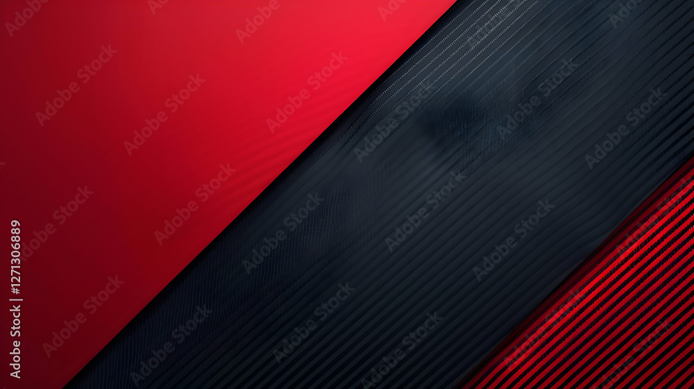 Poster abstract design featuring red and black diagonal stripes with textured patterns in a modern style