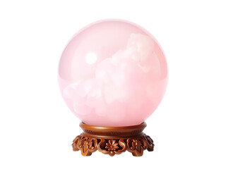 Luxurious Rose Quartz Sphere: A Visually Stunning and Harmonizing Accessory isolated on transparent background 