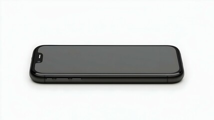 Black Smartphone on White Background