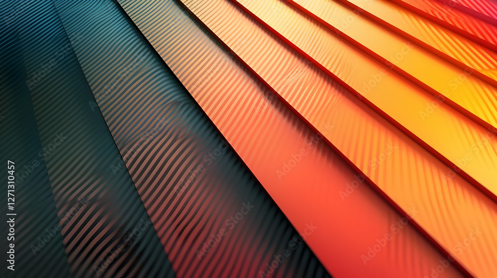 Poster abstract colorful wavy pattern with gradient hues creating a dynamic visual effect