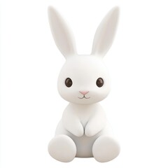 Obraz premium White bunny illustration cartoon animal.