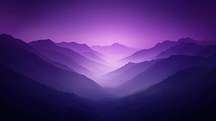 Obraz premium Purple Mountain Landscape at Twilight