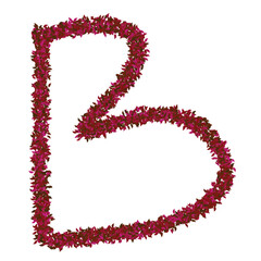 Alfabet B Leave Flower Red © shaart