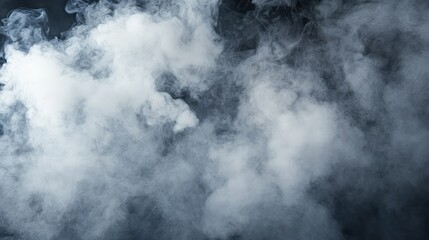 Obraz premium Tendrils of gray smoke rising and dispersing with a wispy effect and large open space for creative design.