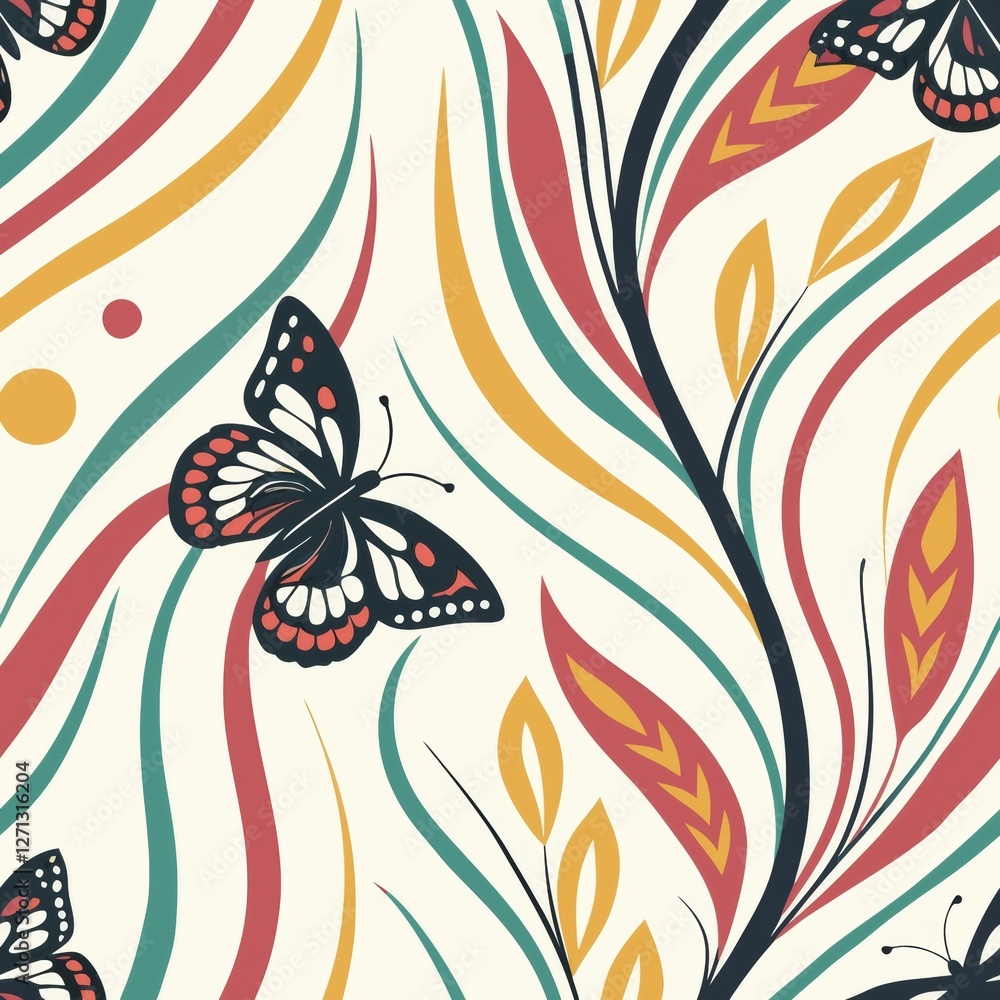 Poster seamless patterns. fabric pattern. abstract fluid shapes in vibrant hues. textile, tile