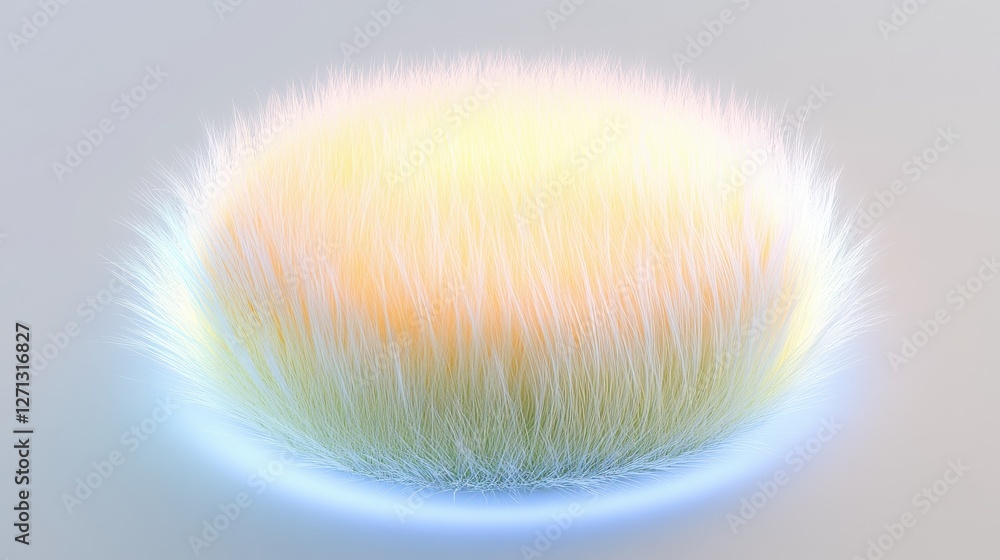 Aufkleber abstract furry sphere with gradient colors on a subtle background