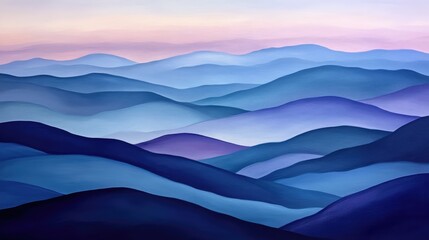 Twilight sky with deep blue tones, fading into a soft gradient of purples and pinks. © pinporn manosri