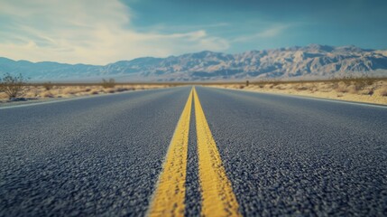 An endless road stretches into the horizon under a serene sky, symbolizing journey and open possibilities.