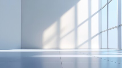 Fototapeta premium Light Dances Through an Empty Modern Space