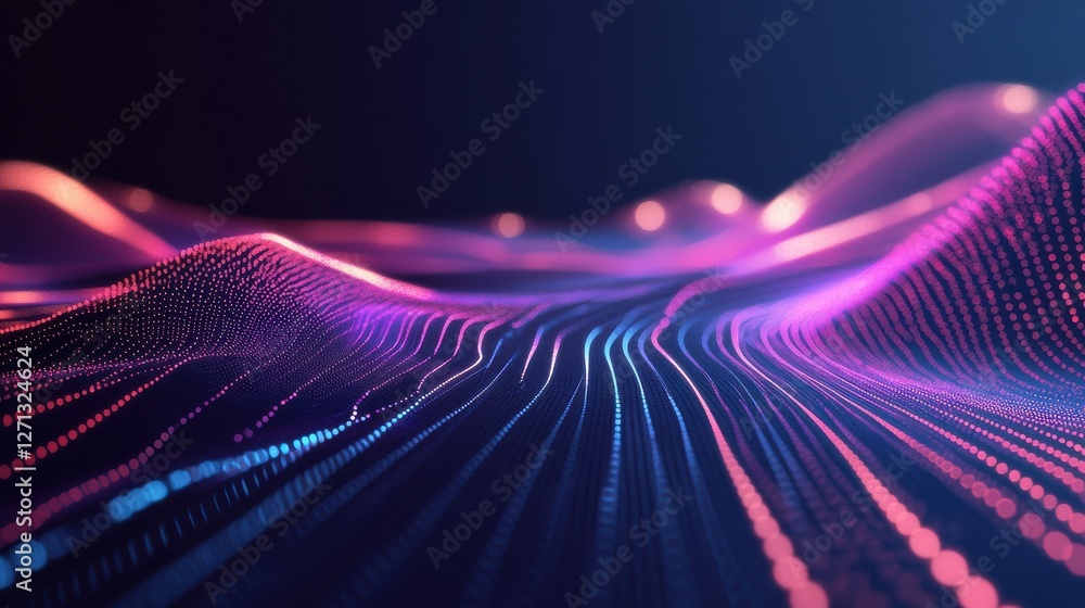 Poster abstract technology background. polygonal with connecting dots and lines. data and technology concep