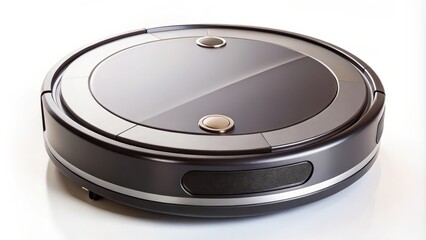 Robotic Vacuum Cleaner on White Background