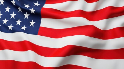 Fototapeta premium Close up of a flag with a white background showcasing its details and texture