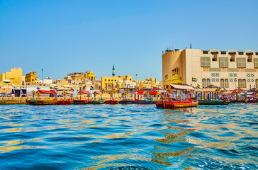 Abra boat station in Deira, Dubai, UAE