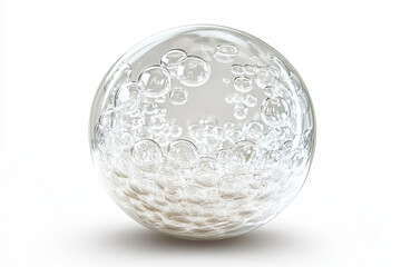 Transparent bubble isolated on white background