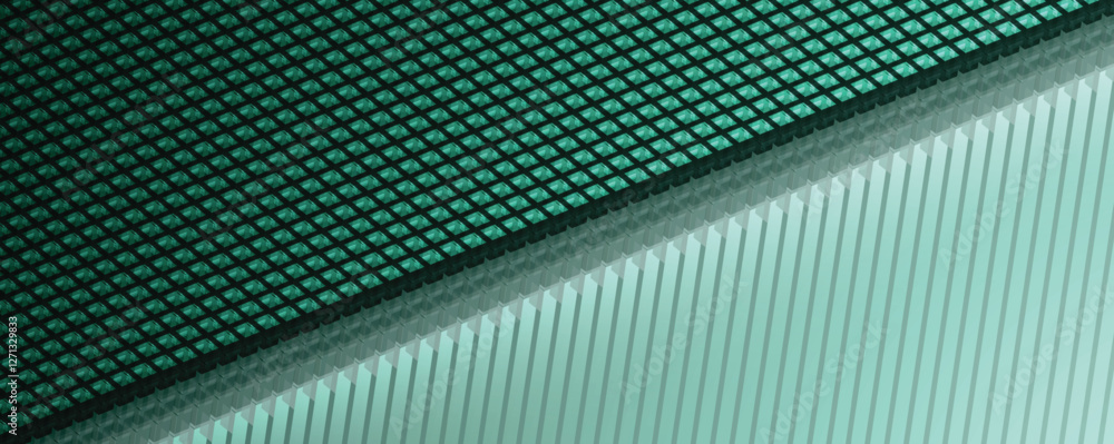Poster Neural network with computer circuit board futuristic background