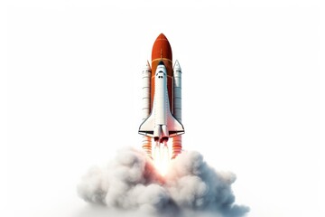 Fototapeta premium Vehicle aircraft rocket launch.