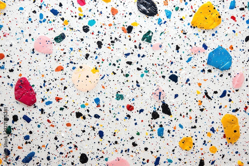 Poster a vibrant and playful splatter pattern creates a lively and artistic background, perfect for adding 