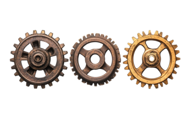 Gears isolated on white or transparent background