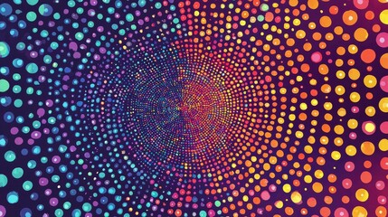 a playful background using colorful dots of varying sizes.