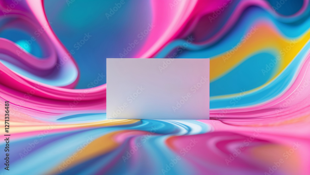 Poster colorful abstract background with a blank canvas ready for creative expression