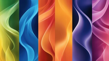Colourful wavy backgrounds - eps 10