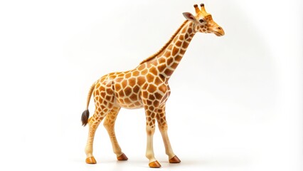 Giraffe model on white background