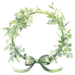 Fototapeta premium Elegant floral wreath illustration