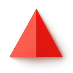 Bright red geometric triangle shape design.