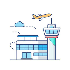 airport terminal icon, airport terminal vector illustration-simple illustration of airport terminal, perfect for airport terminal logos and icons