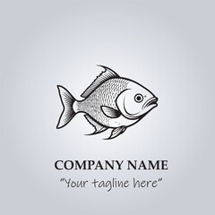 Fish logo company design vector illustration