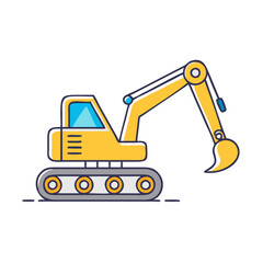 excavator icon, excavator vector illustration-simple illustration of excavator, perfect for excavator logos and icons