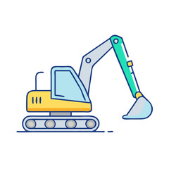 excavator icon, excavator vector illustration-simple illustration of excavator, perfect for excavator logos and icons