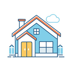 residential house icon, residential house vector illustration-simple illustration of residential house, perfect for residential house logos and icons