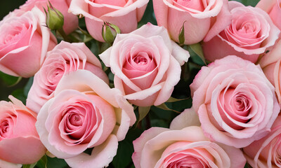 Fototapeta premium pink roses bouquet