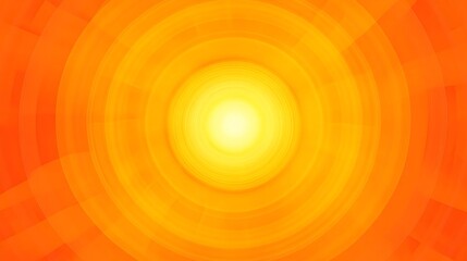 Abstract orange and yellow concentric circles radiating light.