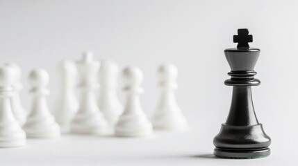 pi&egrave;ce noire sur jeu d'&eacute;chec