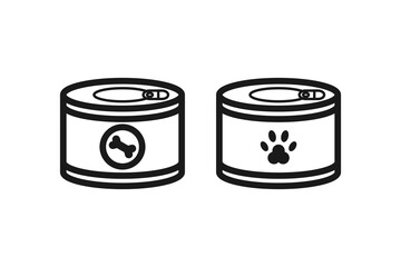 canned dog food icon line vector