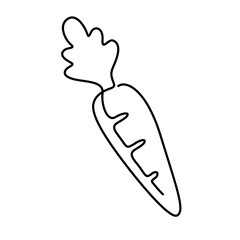 line art carrot