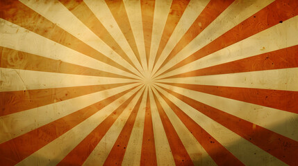 Vintage sunburst background with warm tones, ideal for retro-themed designs and posters