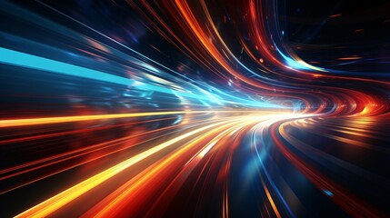 Abstract digital background focusing on speed and information flow