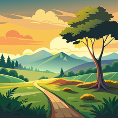 Obraz premium Mountainside meadow