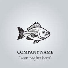 Fish logo company design vector illustration