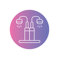 Connected Streetlights icons vector stock illustration