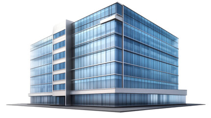 modern office building isolated on white background