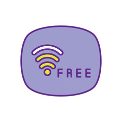 Public Wi-Fi icons vector stock illustration