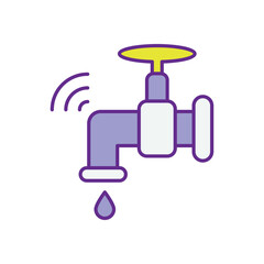 Smart Water Management icons vector stock illustration